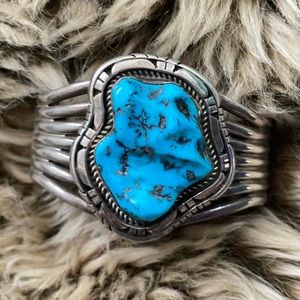 L. James Sterling Vintage Navajo Cuff